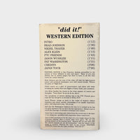 Western Edition "did it!" 2002 VHS- San Francisco Skate Video Vintage
