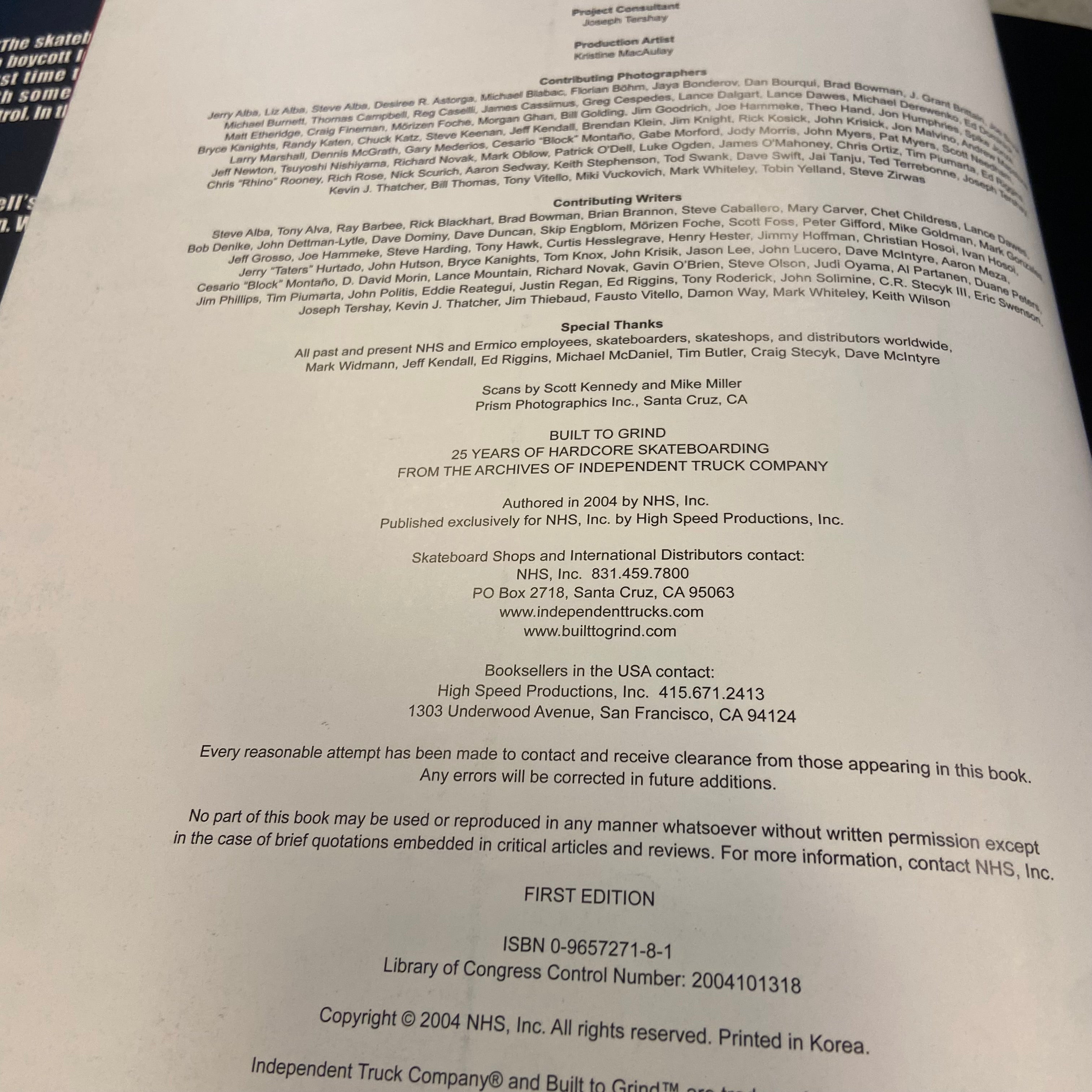 Independent Trucks Built To Grind Book 25 Years Of Hardcore