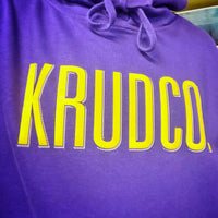 KRUDCO hooded Sweatshirt. Black,Brown or Purple