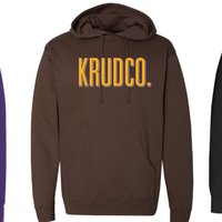 KRUDCO hooded Sweatshirt. Black,Brown or Purple