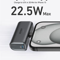 Anker Nano Power Bank (22.5W, Built-In USB-C Connector) - Krudco. Skateshop