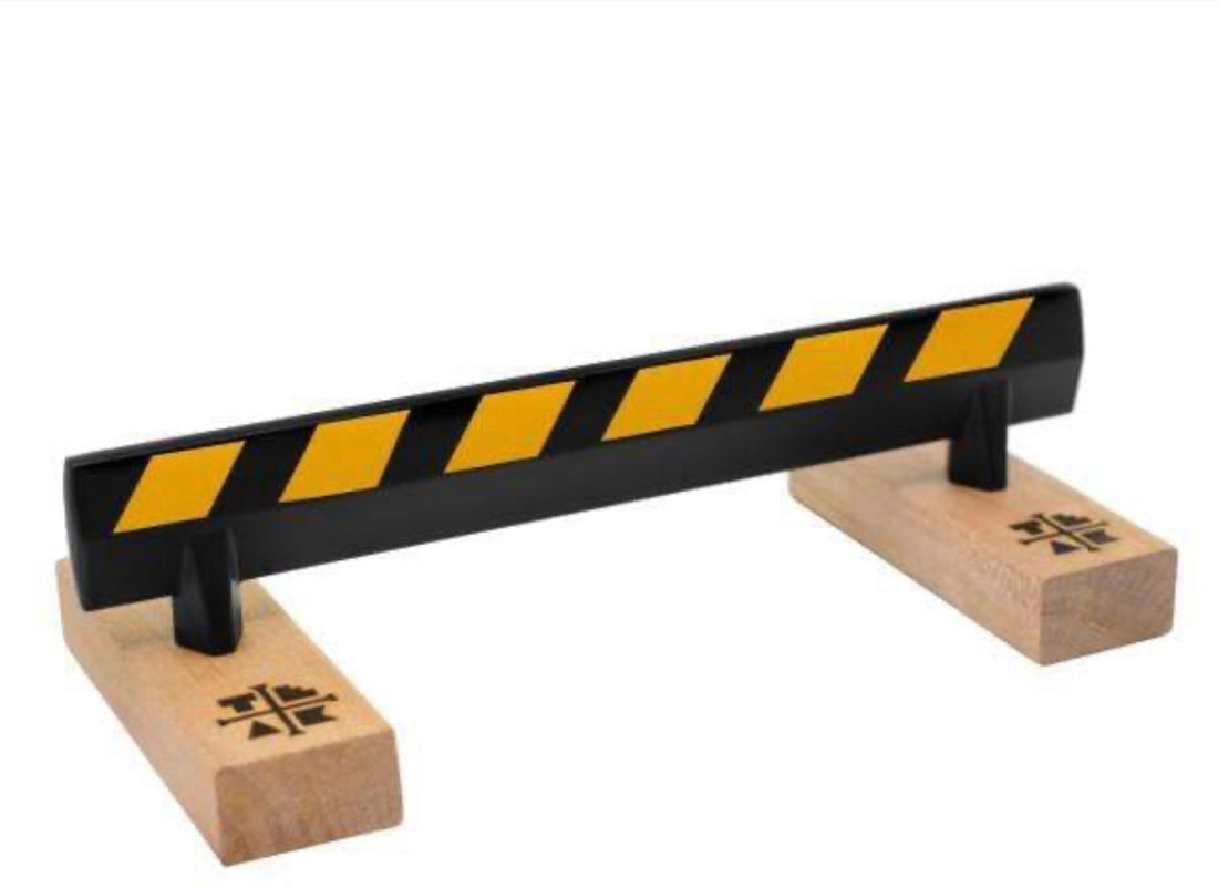 Straight Rail - Black Guardrail Edition with Reflective Tape - Krudco. Skateshop