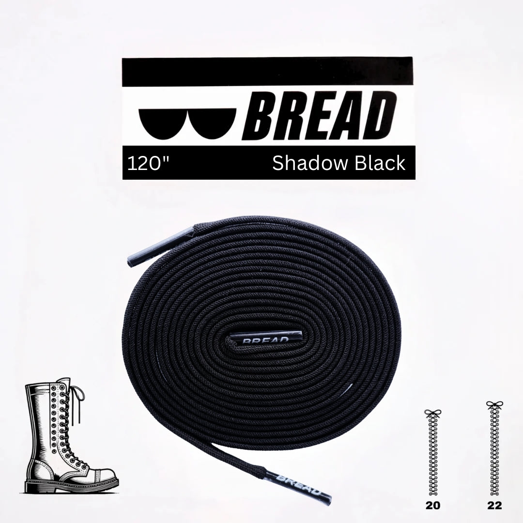 Shadow Black Laces - Krudco. Skateshop
