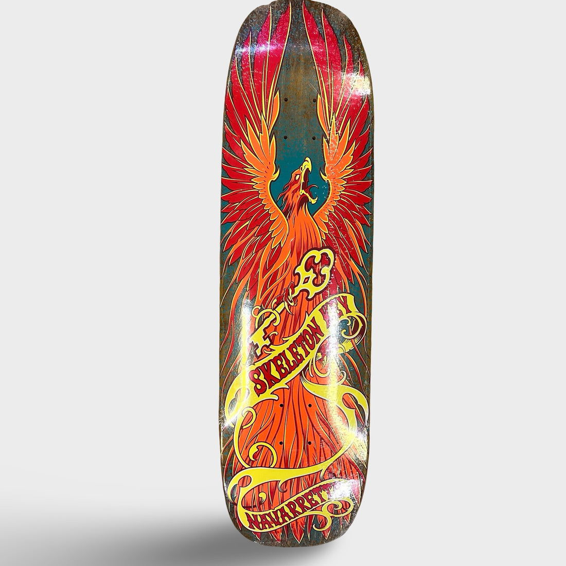 Skeleton Key 9.02" Navarette Phoenix Shaped Skateboard Deck