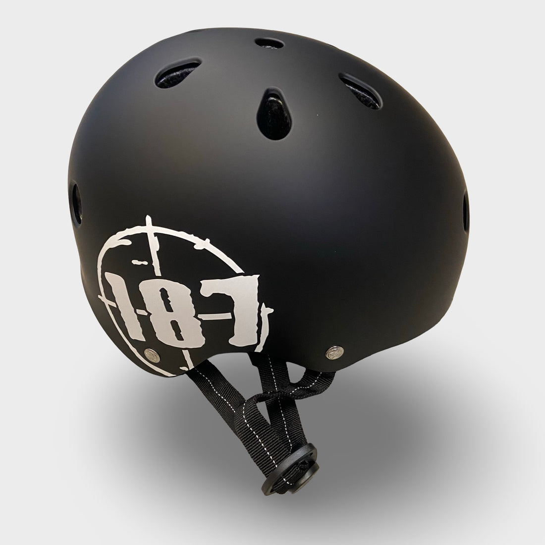 187 Helmet Low Pro Certified Flat Black Skateboard Style