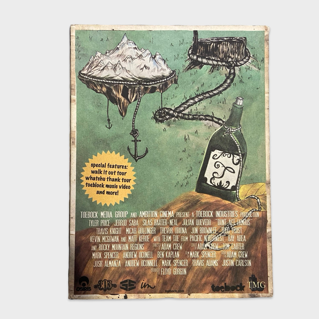 Toebock Don't Act Famous Skateboarding DVD