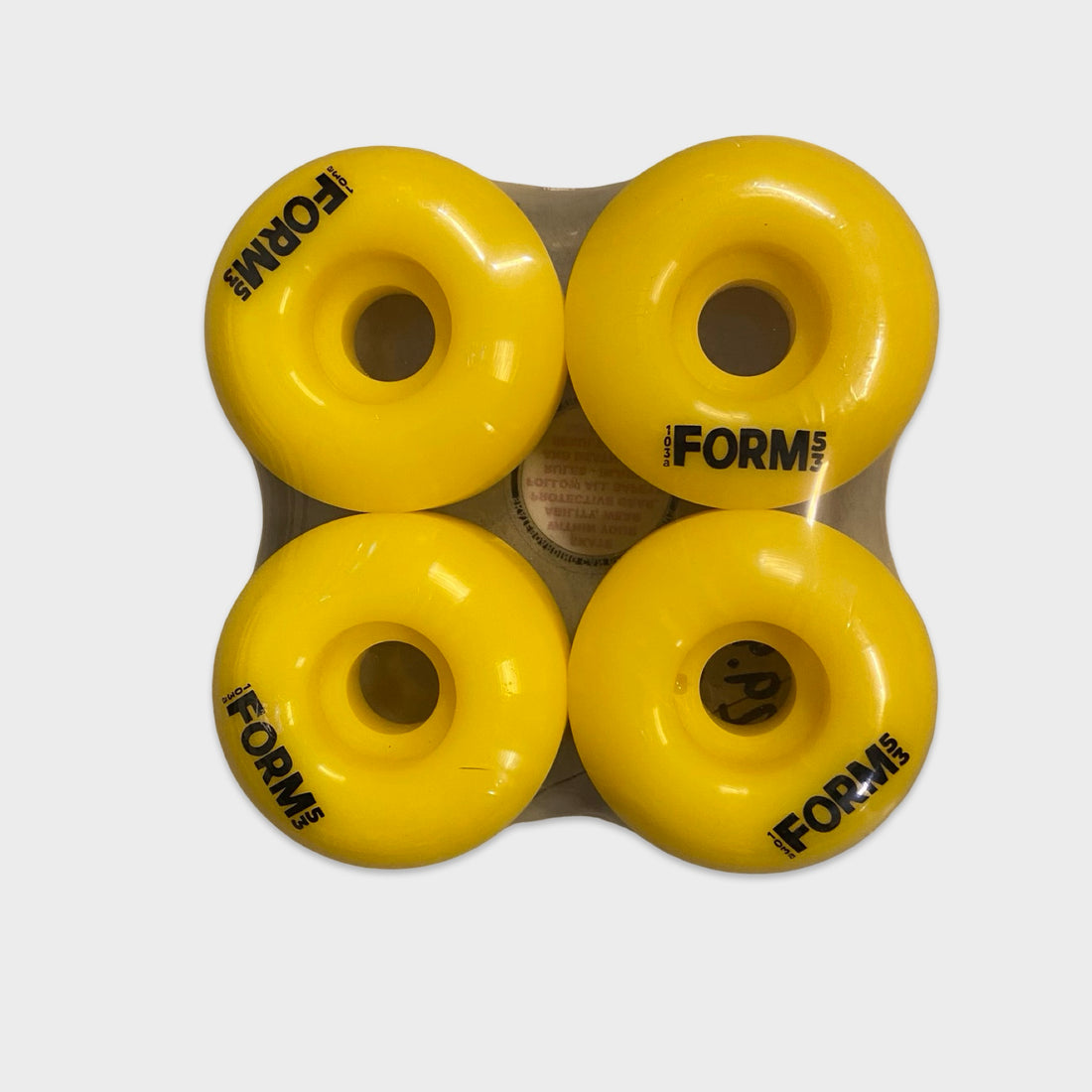 Form 53mm Sun Yellow Wheels 103a - Krudco. Skateshop