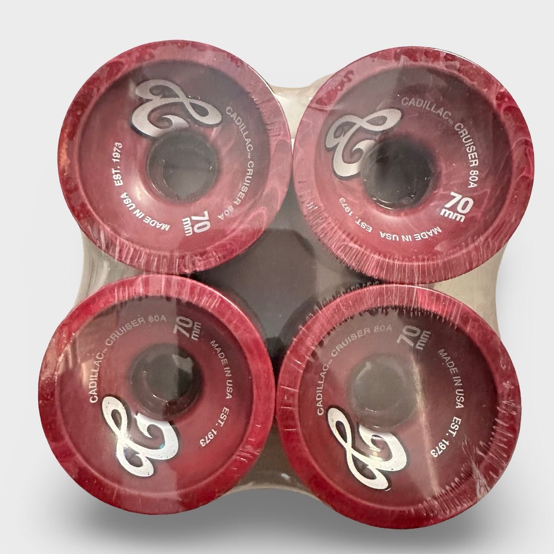 70mm 80a Cadillac Cruisers Maroon Marble skateboard wheels