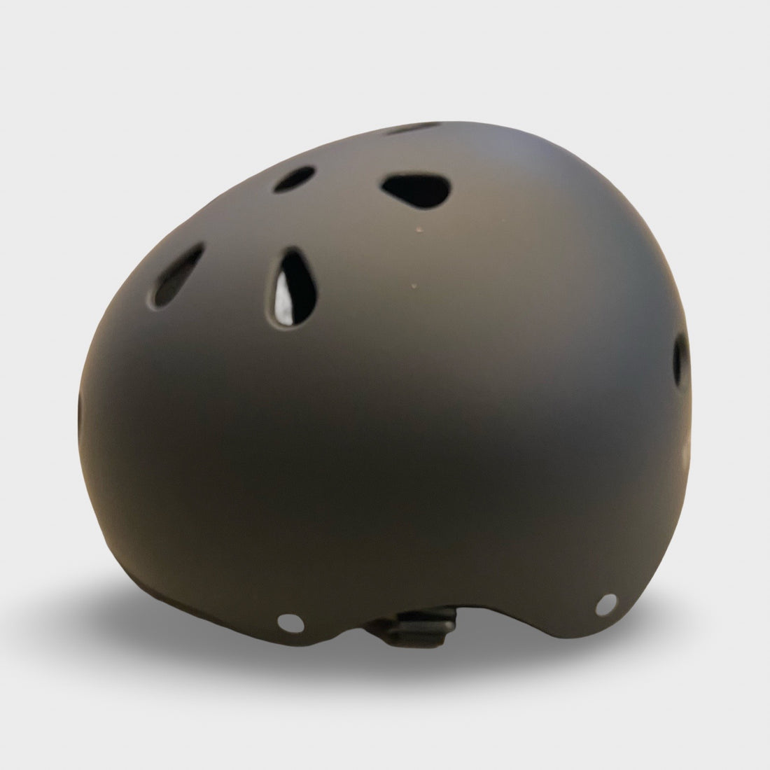 Industrial Helmet Flat Black Skateboard Style - Krudco. Skateshop