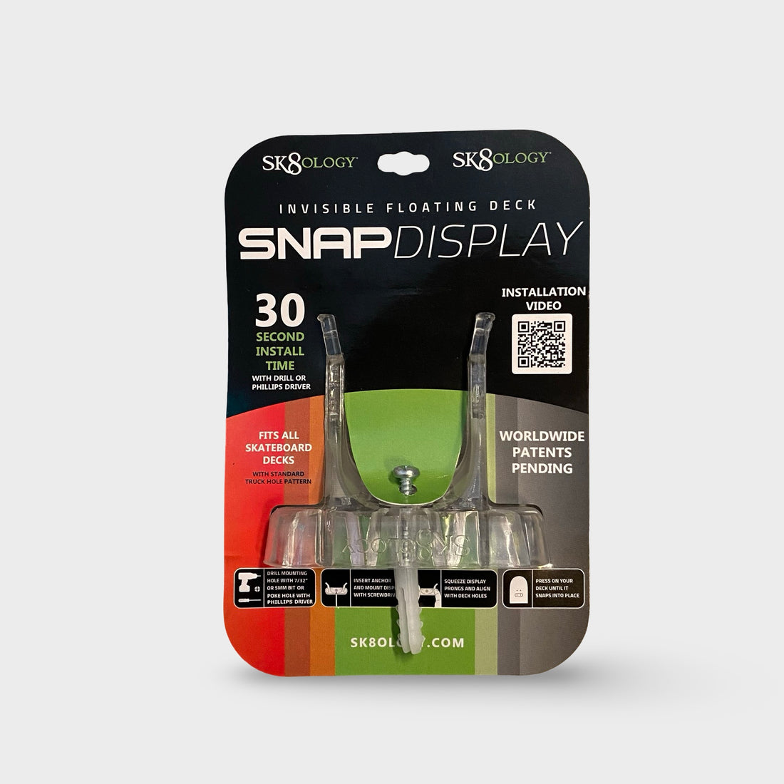 Sk8ology Snap Single Deck Display Mount