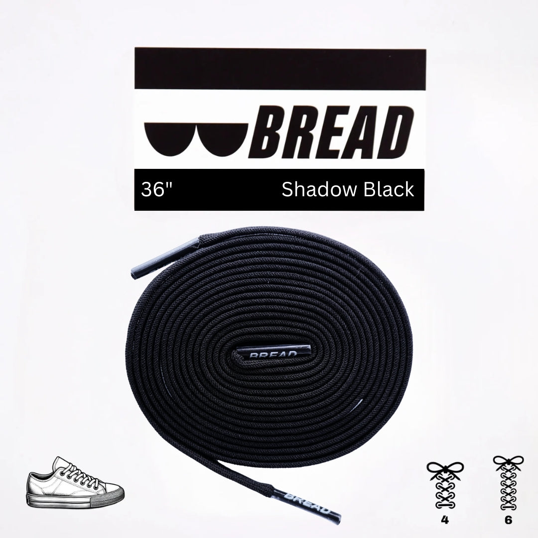 Shadow Black Laces - Krudco. Skateshop