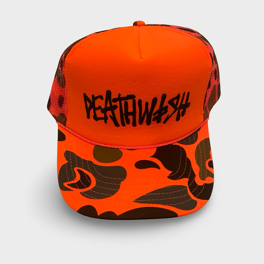 Deathwish OG Deathspray Trucker Orange Camo Hat