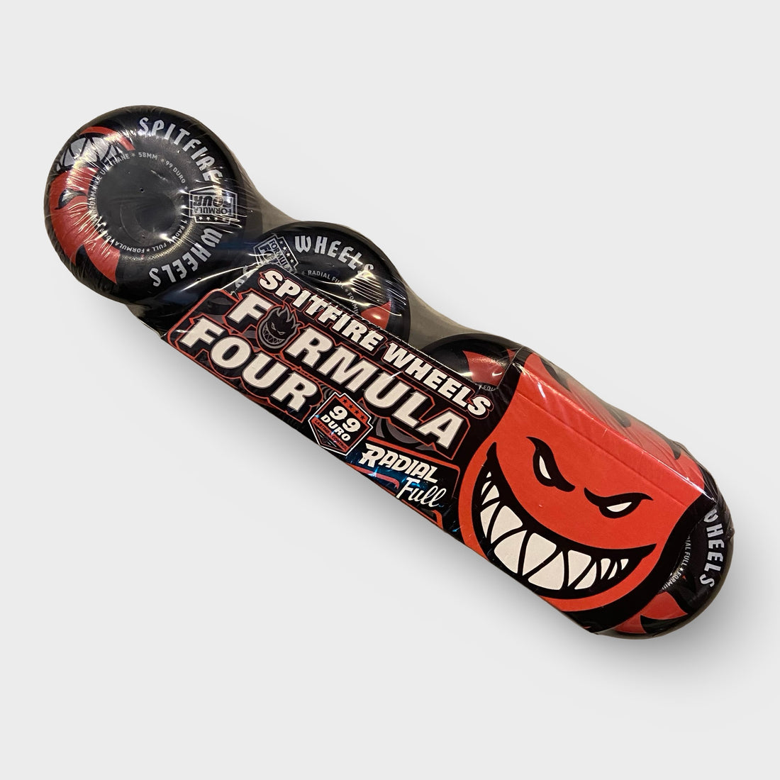 Spitfire 58mm Radial Full Formula Four 99D Black Wheels - Krudco. Skateshop