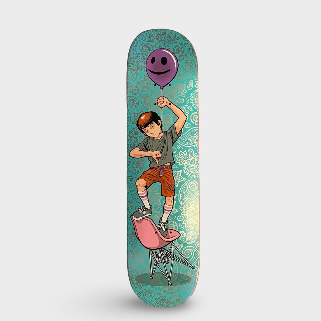 Paisley Skates 8.0" Balloon Boy Skateboard Deck Rare - Krudco. Skateshop