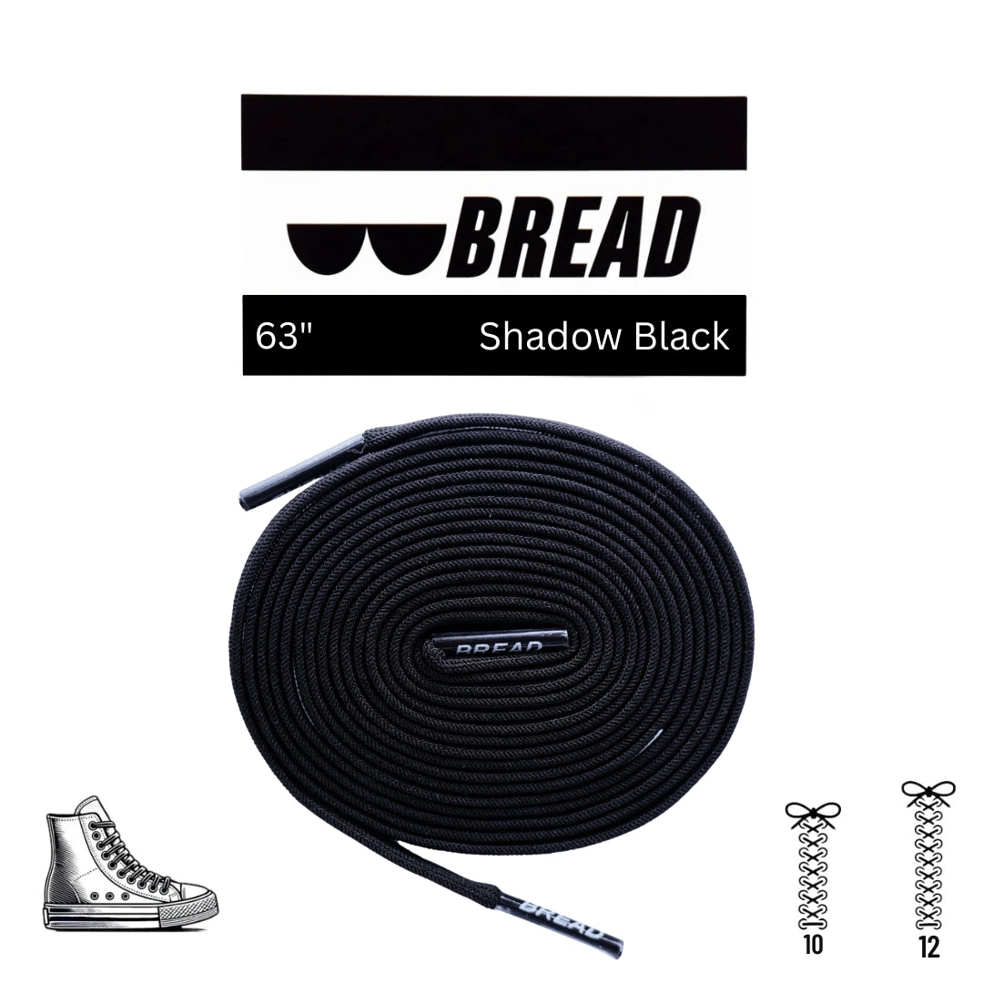 Shadow Black Laces - Krudco. Skateshop