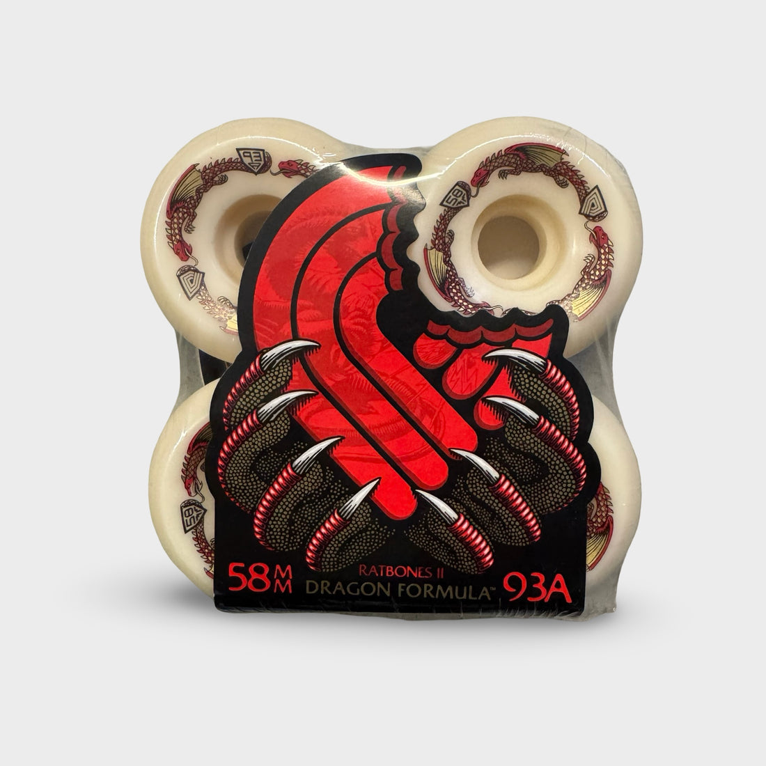 Powell 58MM red Ratbones 2 93A Dragon Wheels