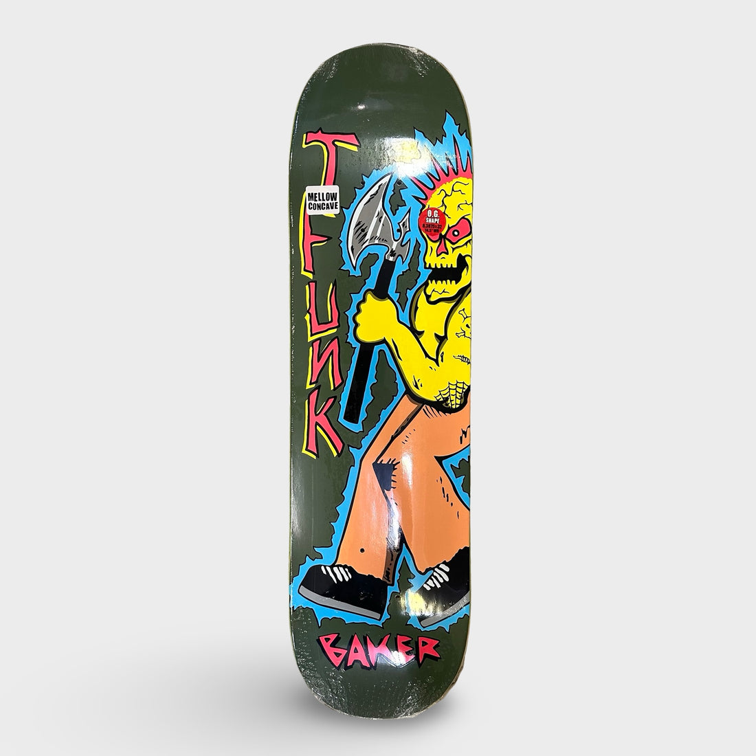 Baker 8.38" Axe Man Skateboard Deck - Krudco. Skateshop