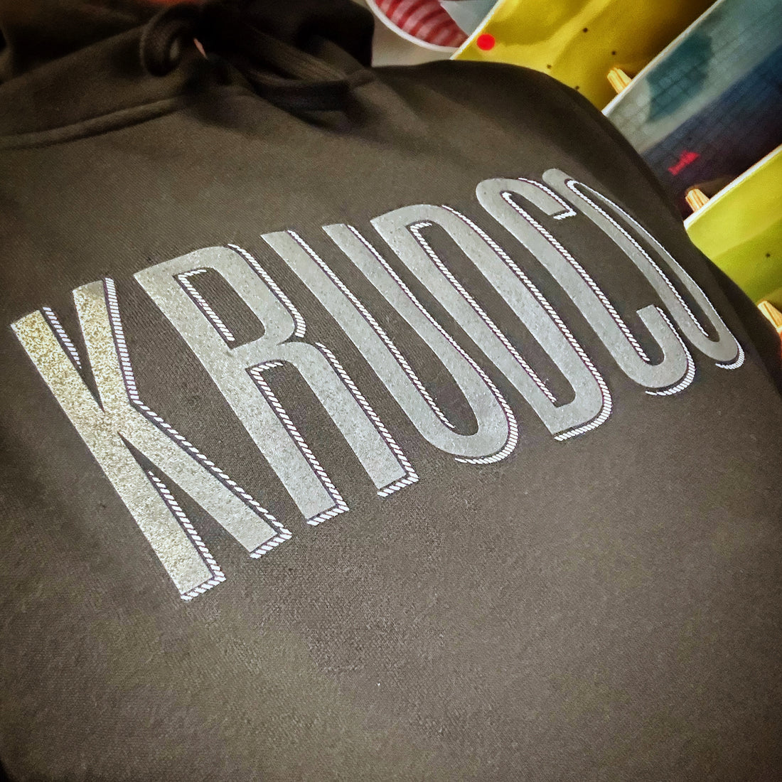 KRUDCO hooded Sweatshirt. Black,Brown or Purple