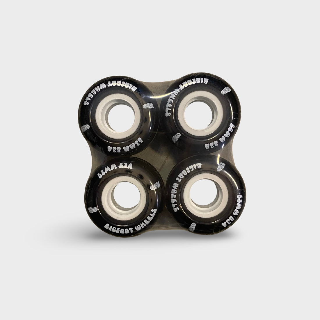 Bigfoot 53mm 83a Wheels Black - Krudco. Skateshop