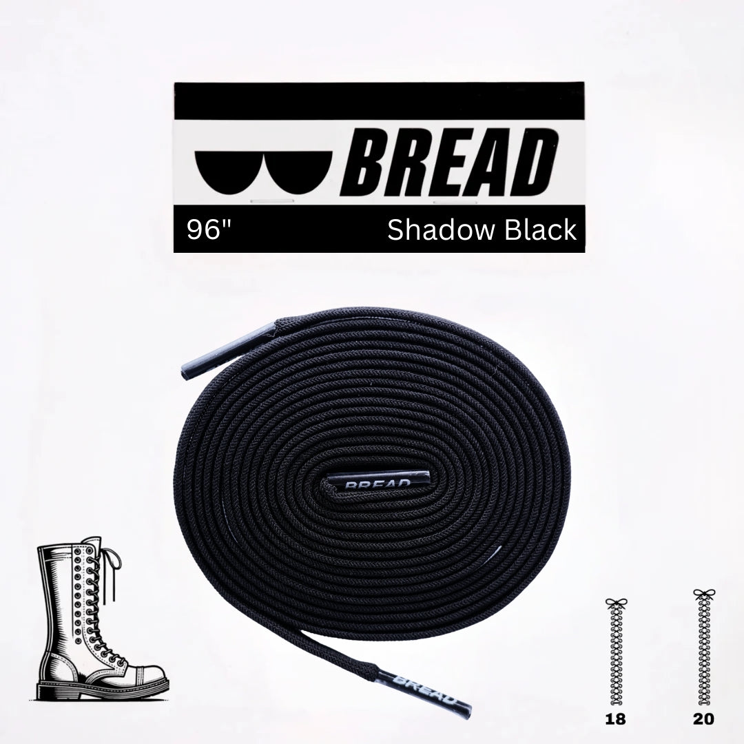 Shadow Black Laces - Krudco. Skateshop