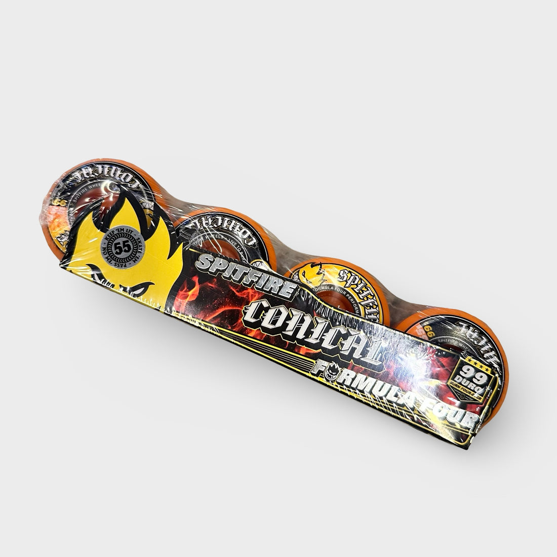 Spitfire 55MM Formula Four Conical Orange 99d Wheels