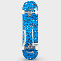 Meow Sticker Pile CMYK CYAN complete. 8.25” wide 52mm wheels - Krudco. Skateshop