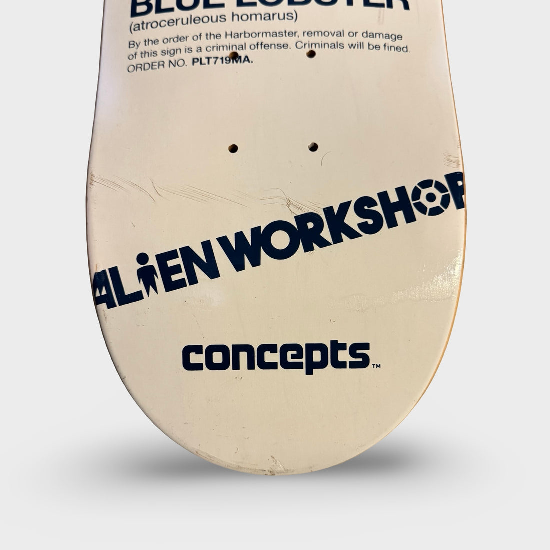 2009 Concepts x Alien Workshop "Danger Blue Lobster" Skateboard Deck - Rare Promo