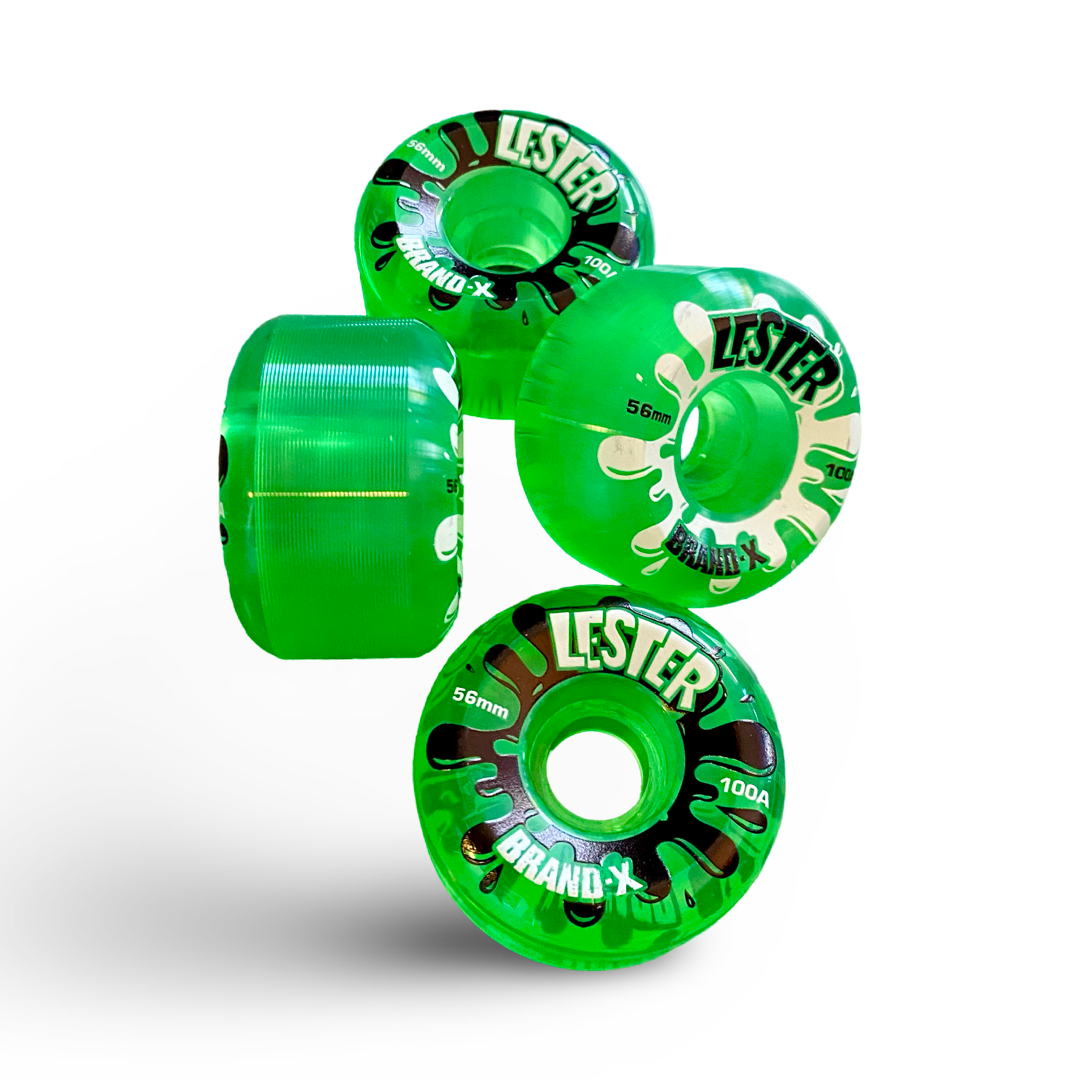 Lester Kasai HARD TRANSLUCENT Wheels 56mm/100a - Krudco. Skateshop