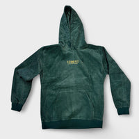Krooked Large Green Corduroy Emb Hooded Sweatshirt