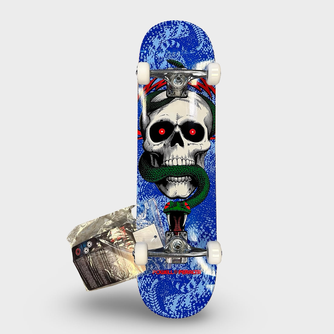 Powell 8.25" Skull And Snake Blue Complete