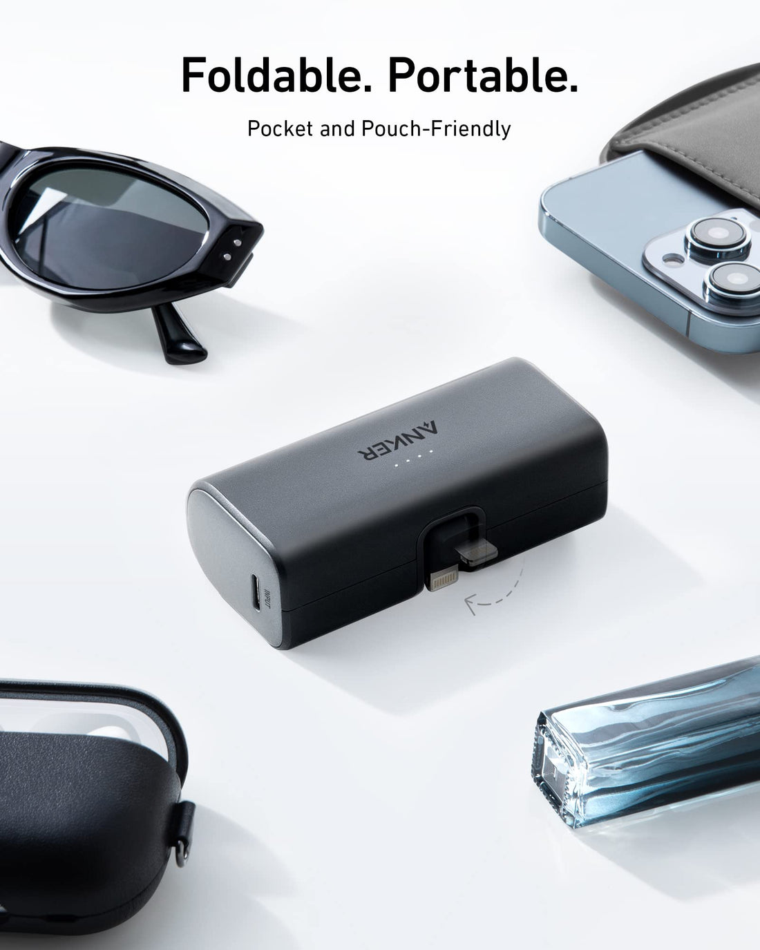 Anker Nano Power Bank (12W, Built-In Lightning Connector) - Krudco. Skateshop