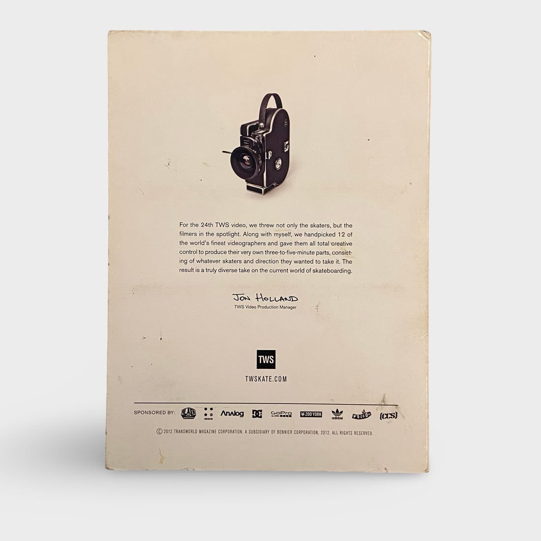 Transworld Skateboarding The Cinematographer Project DVD - Krudco. Skateshop