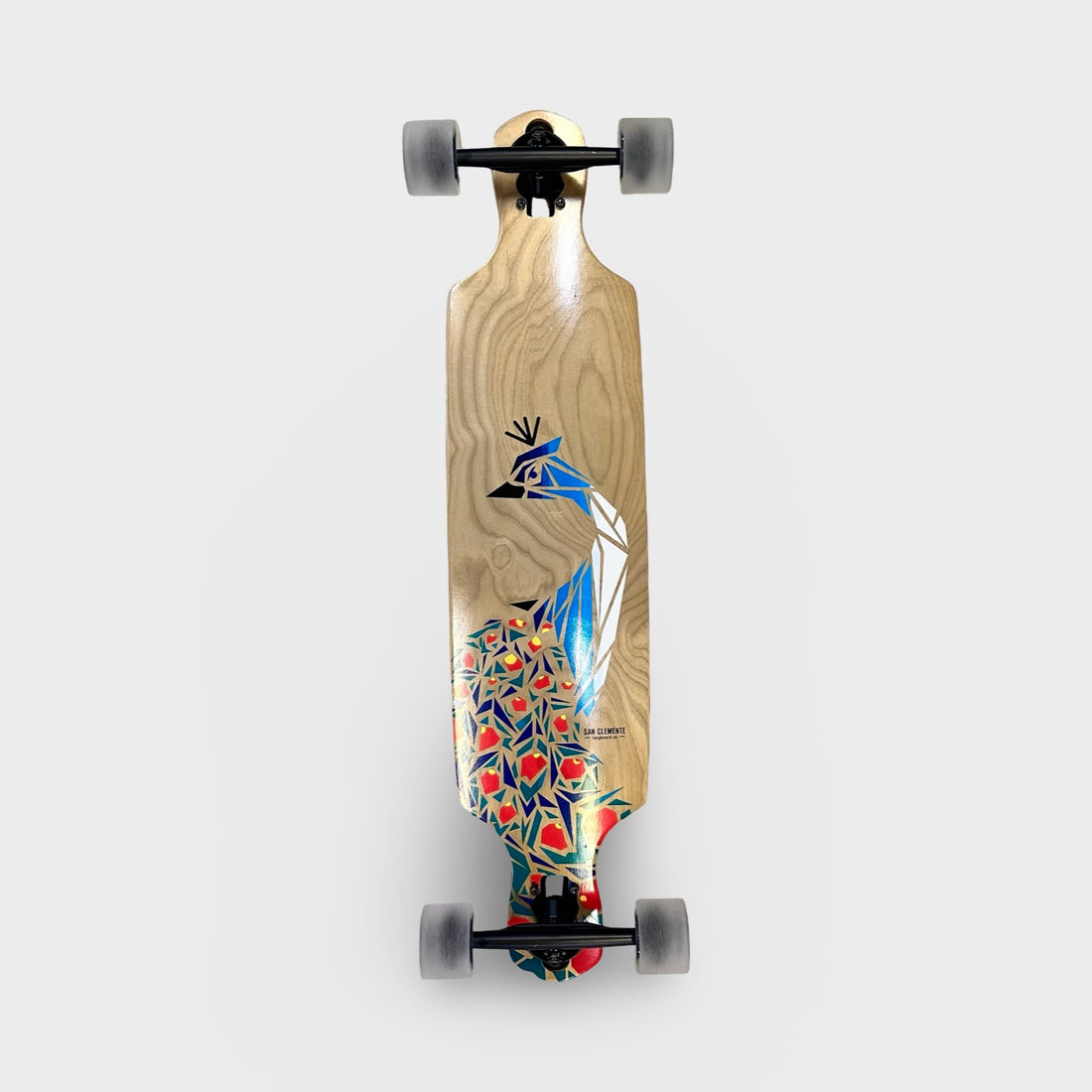 San Clemente 9" X 36"  Birds Of Paradise Drop Through Longboard Complete - Krudco. Skateshop