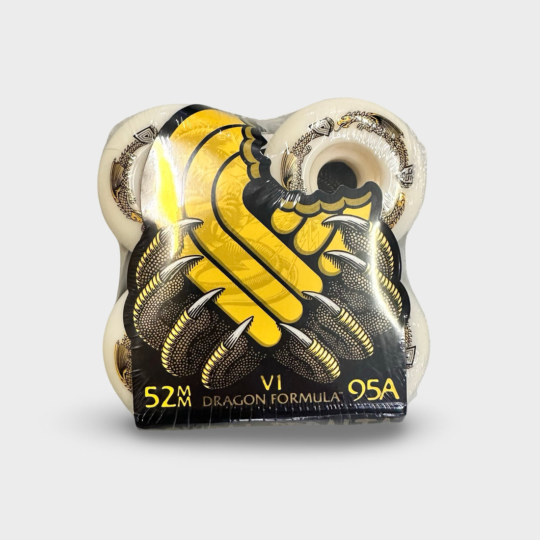 Powell 52mm 95A V1 Dragon Formula Yellow Wheels - Krudco. Skateshop