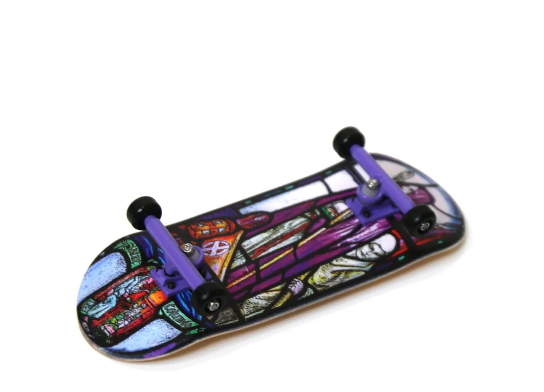 34mm Gen2 Fingerboard Complete - "Stained Glass" Edition - Krudco. Skateshop