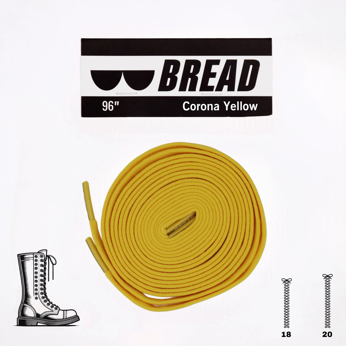 Corona Yellow Laces - Krudco. Skateshop