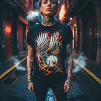 Eagle Eye Tattoo Tee | Ghost & Darkness Streetwear - Krudco. Skateshop