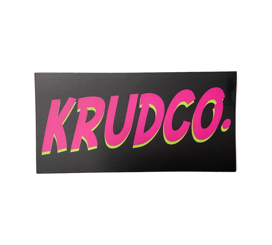 Krudco. Bar Sticker Neon 4"