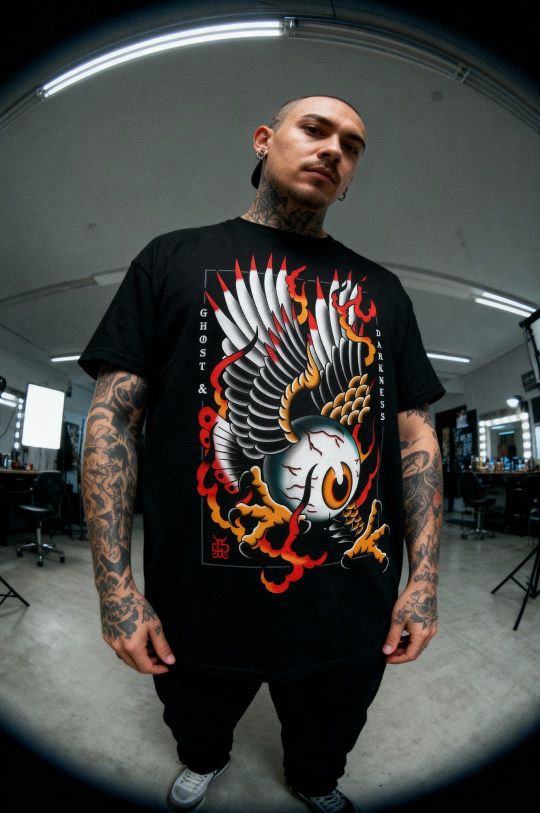 Eagle Eye Tattoo Tee | Ghost & Darkness Streetwear - Krudco. Skateshop