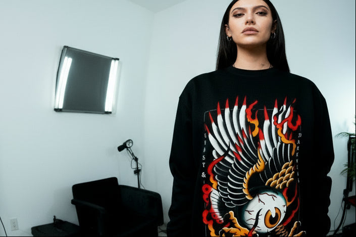 Eagle Eye Sweatshirt | Ghost & Darkness Streetwear - Krudco. Skateshop
