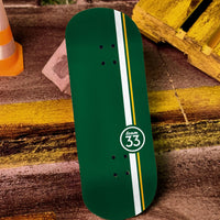The Deck - Racing Stripe Green - Krudco. Skateshop