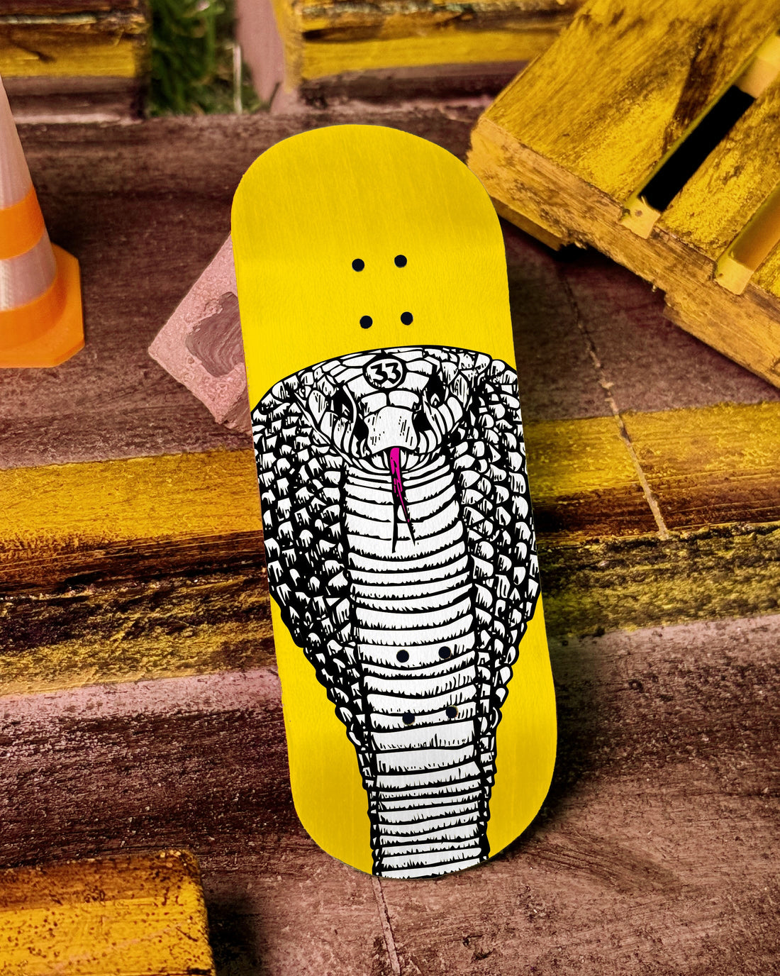 The Deck - Cobra Yellow - Krudco. Skateshop