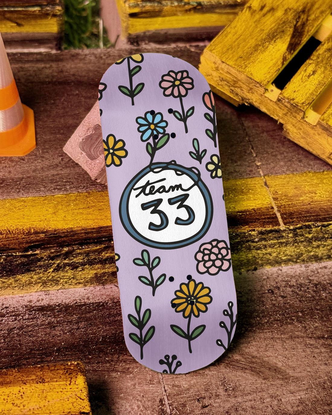 The Deck - Flower Power Purple - Krudco. Skateshop