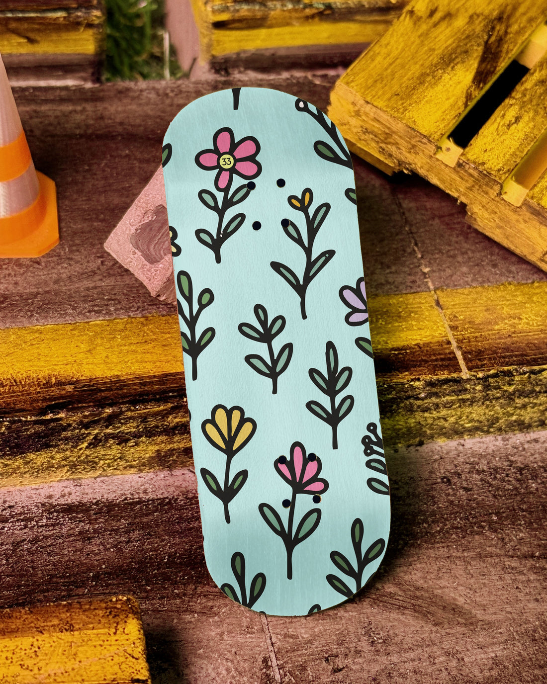 The Deck - Flowers Light Blue