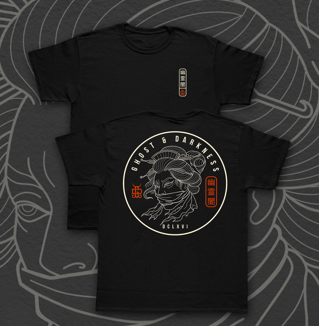 Namakubi Outline Tattoo Tee | Ghost & Darkness Streetwear - Krudco. Skateshop