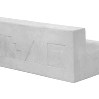 MONUMENT SERIES CONCRETE LEDGE OBSTACLE - 4.25" WIDE, 2" TALL - "STERLING GRAY" COLORWAY