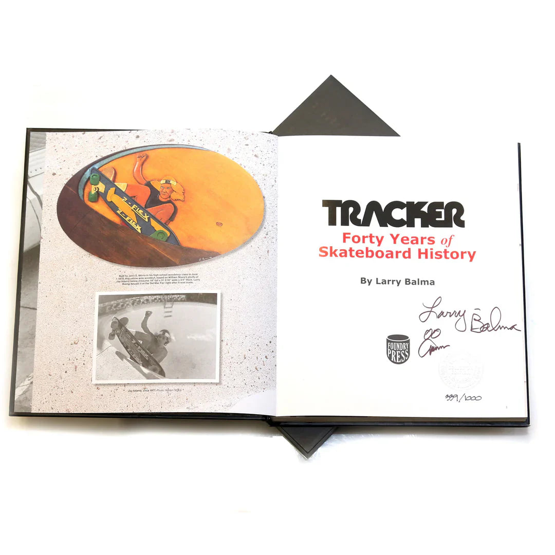 TRACKER HARDBACK BOOK – Forty Years of Skateboard History - AUTOGRAPHED - Krudco. Skateshop