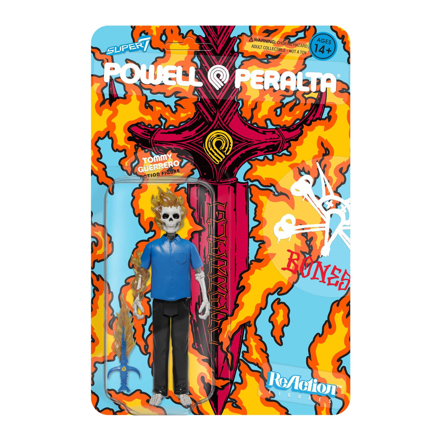 Powell-Peralta ReAction Figures Wave 1 Tommy Guerrero - Flaming Dagger -Package Blems-