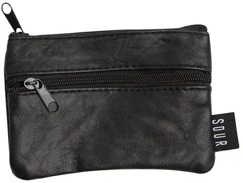 Sour Solution Barcy Leather Wallet Black