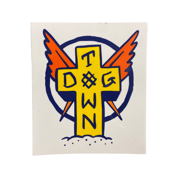 Dogtown Winged Cross Stickers
